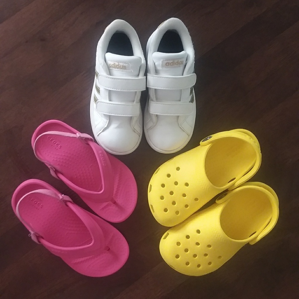 Toddler Girl Adidas and Crocs